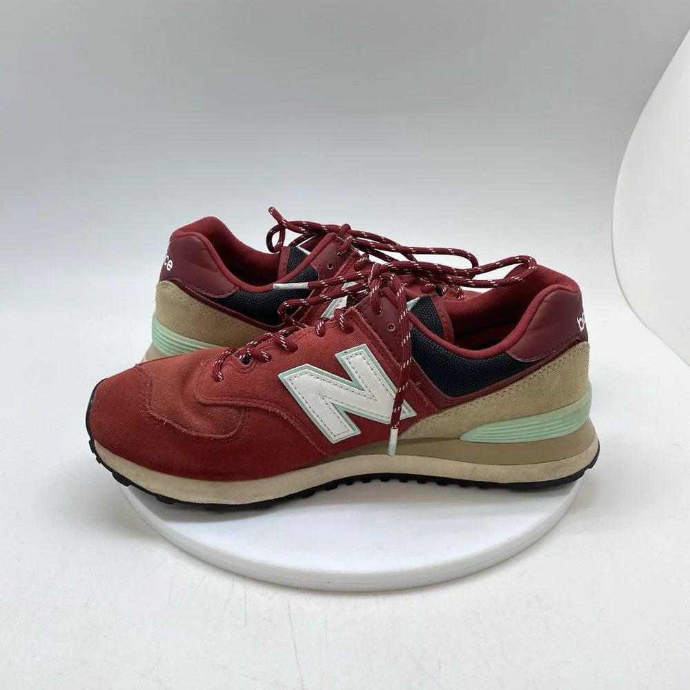 New Balance Sneakers Mens 7.5 D 574 ML574JHQ Red Athletic Casual Gym Shoes